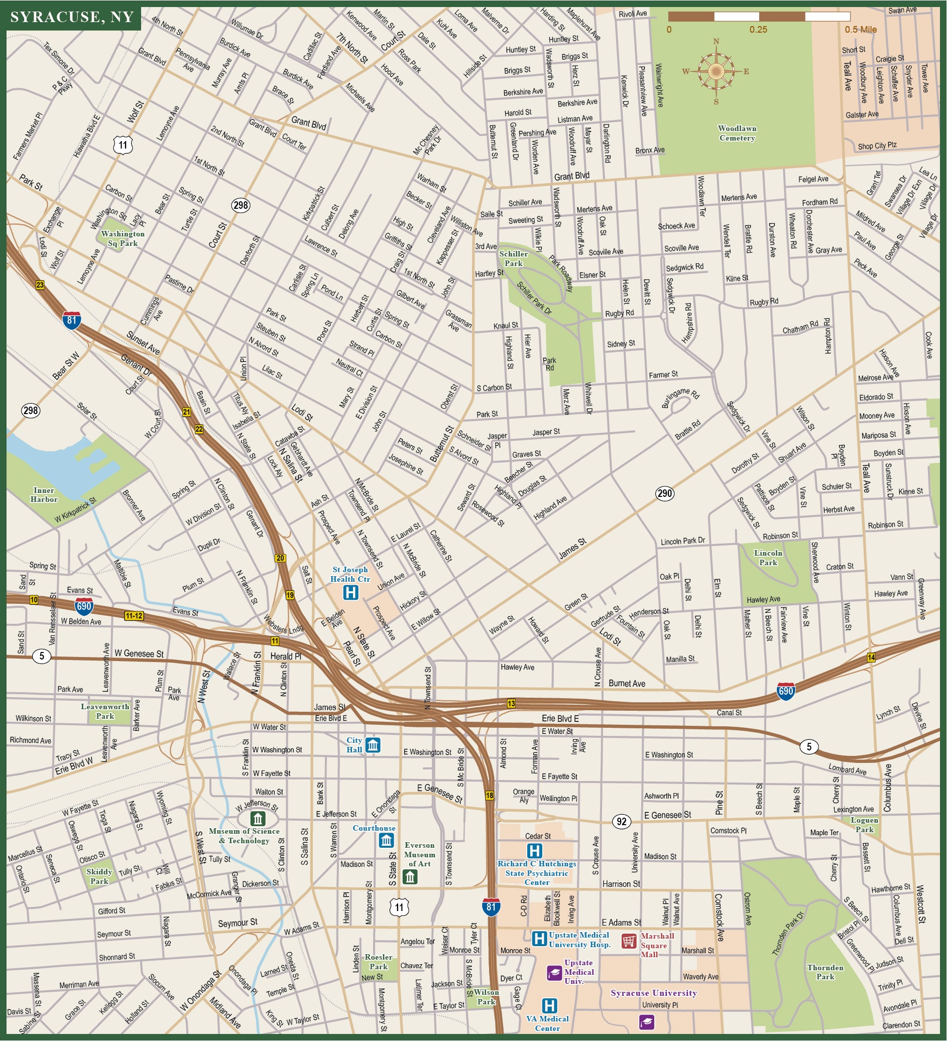 33 Map Of Syracuse Ny Maps Database Source