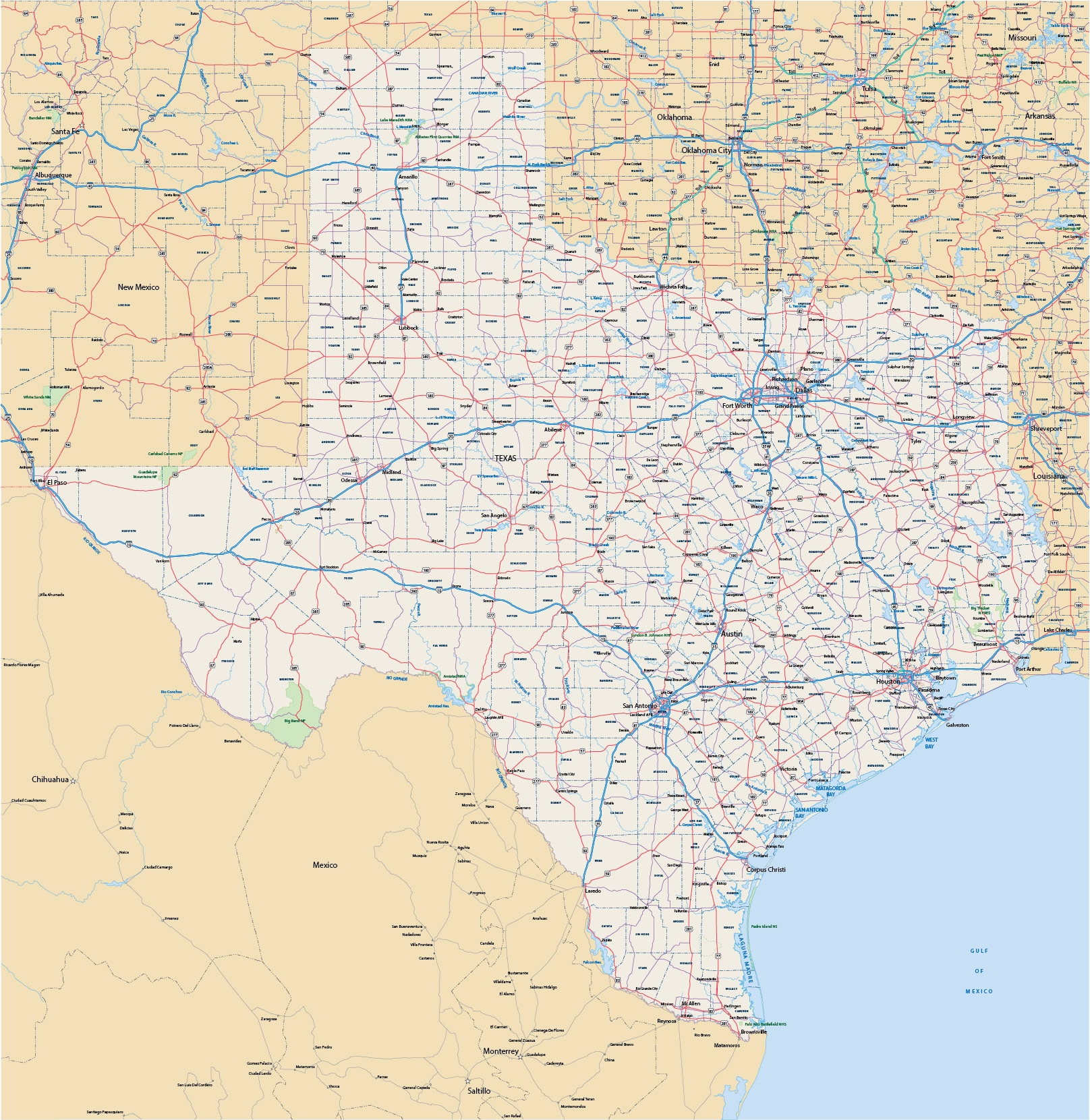 Texas Map | Digital Vector | Creative Force