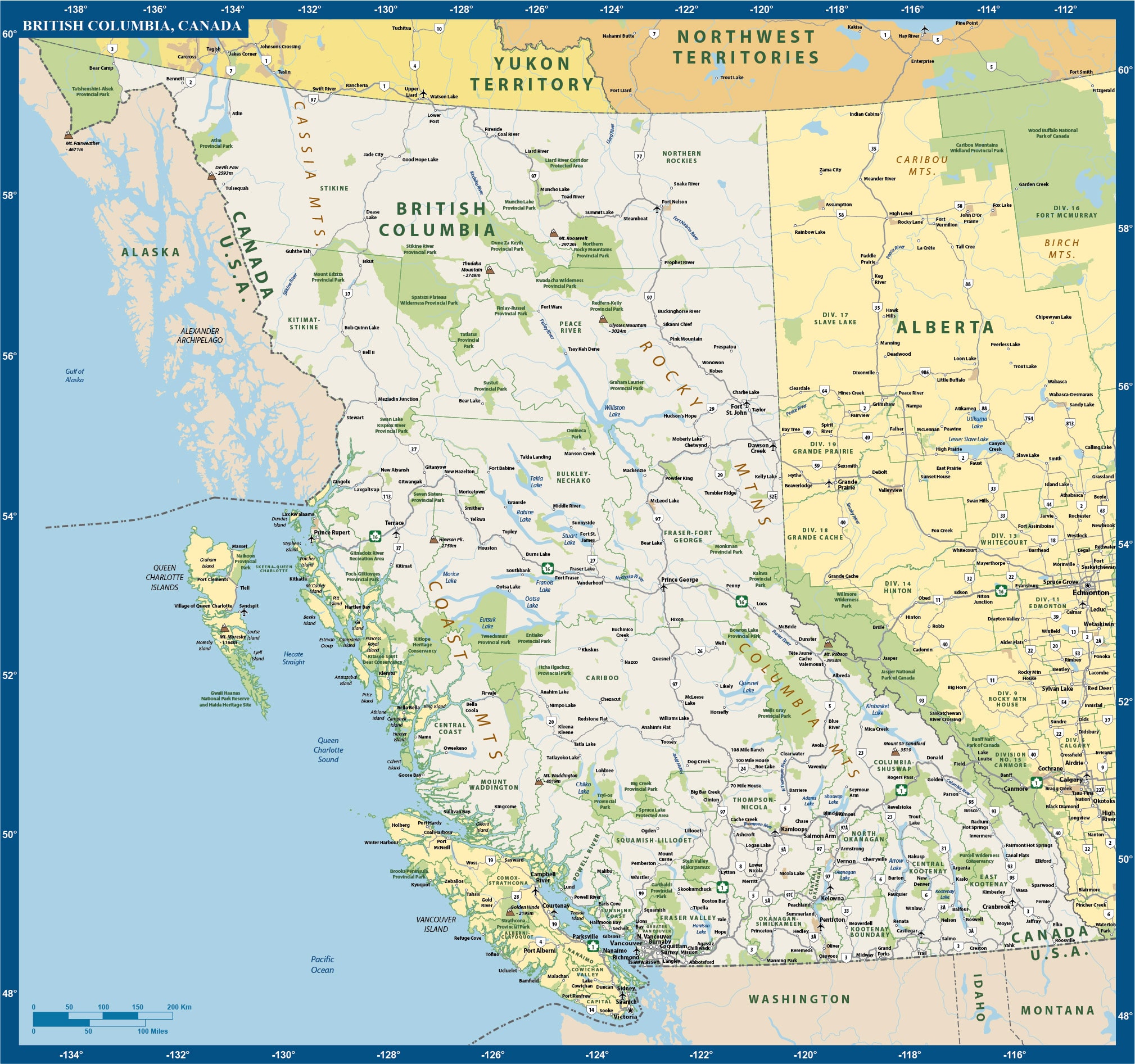 British Columbia Province Map | Digital |Creative Force