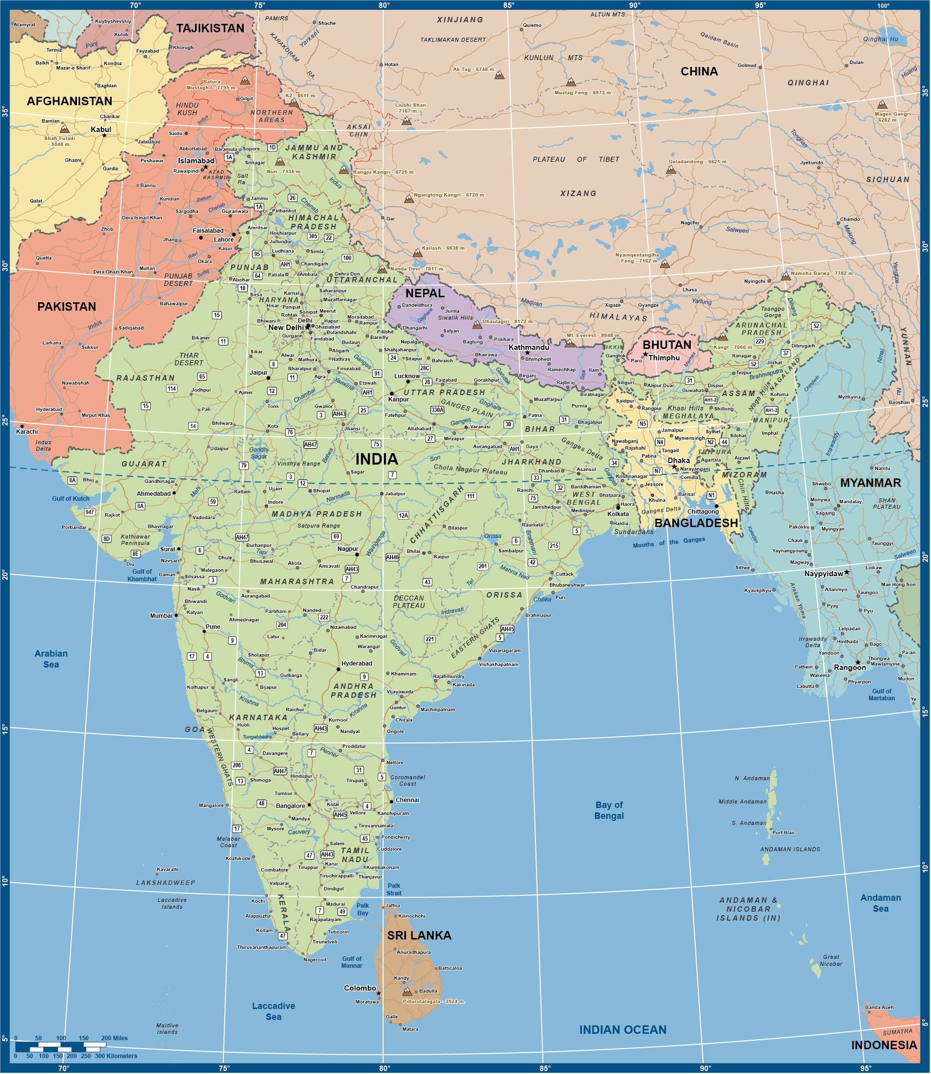 India Map | Digital Vector | Creative Force