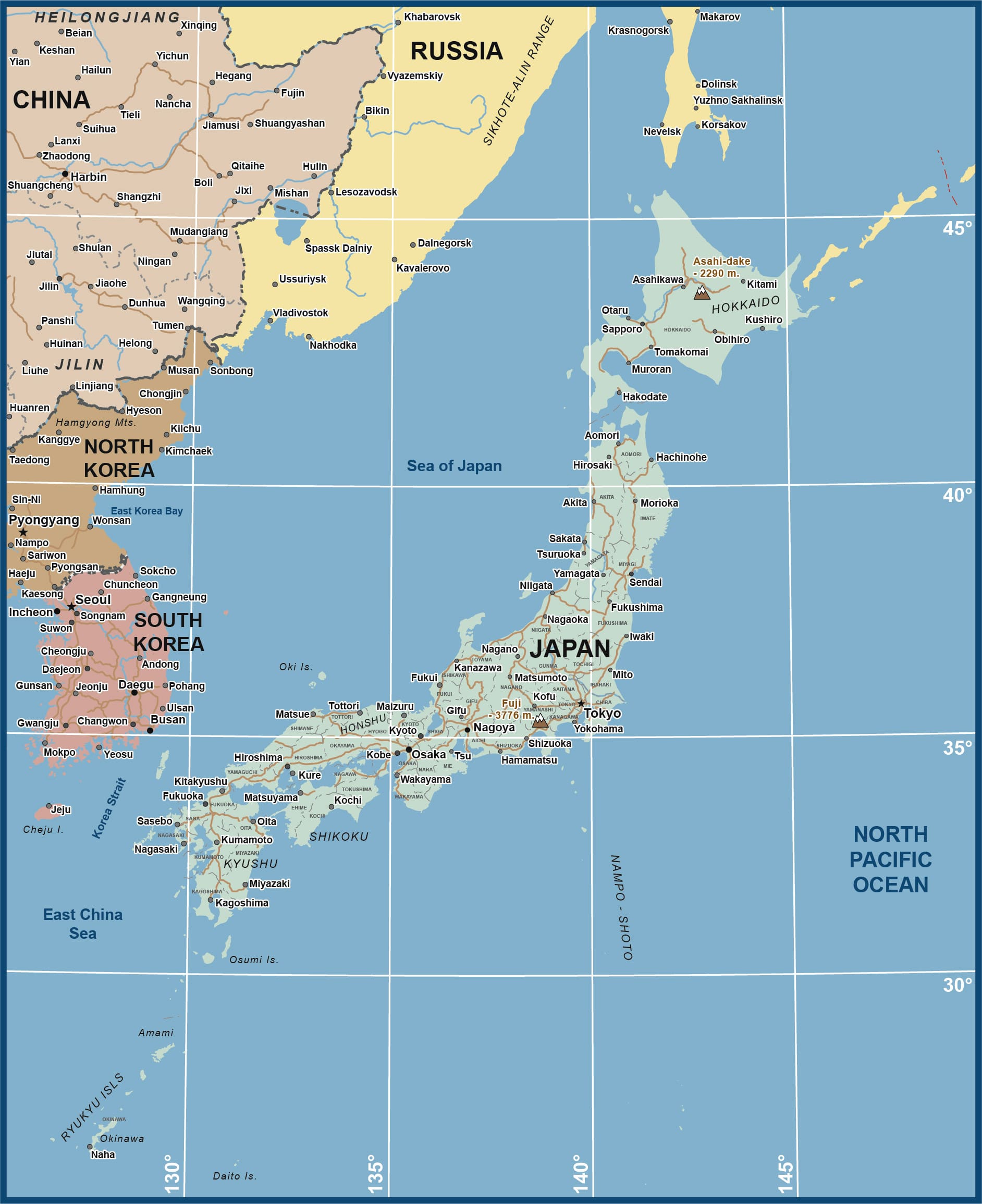 Japan Map | Digital Vector | Creative Force