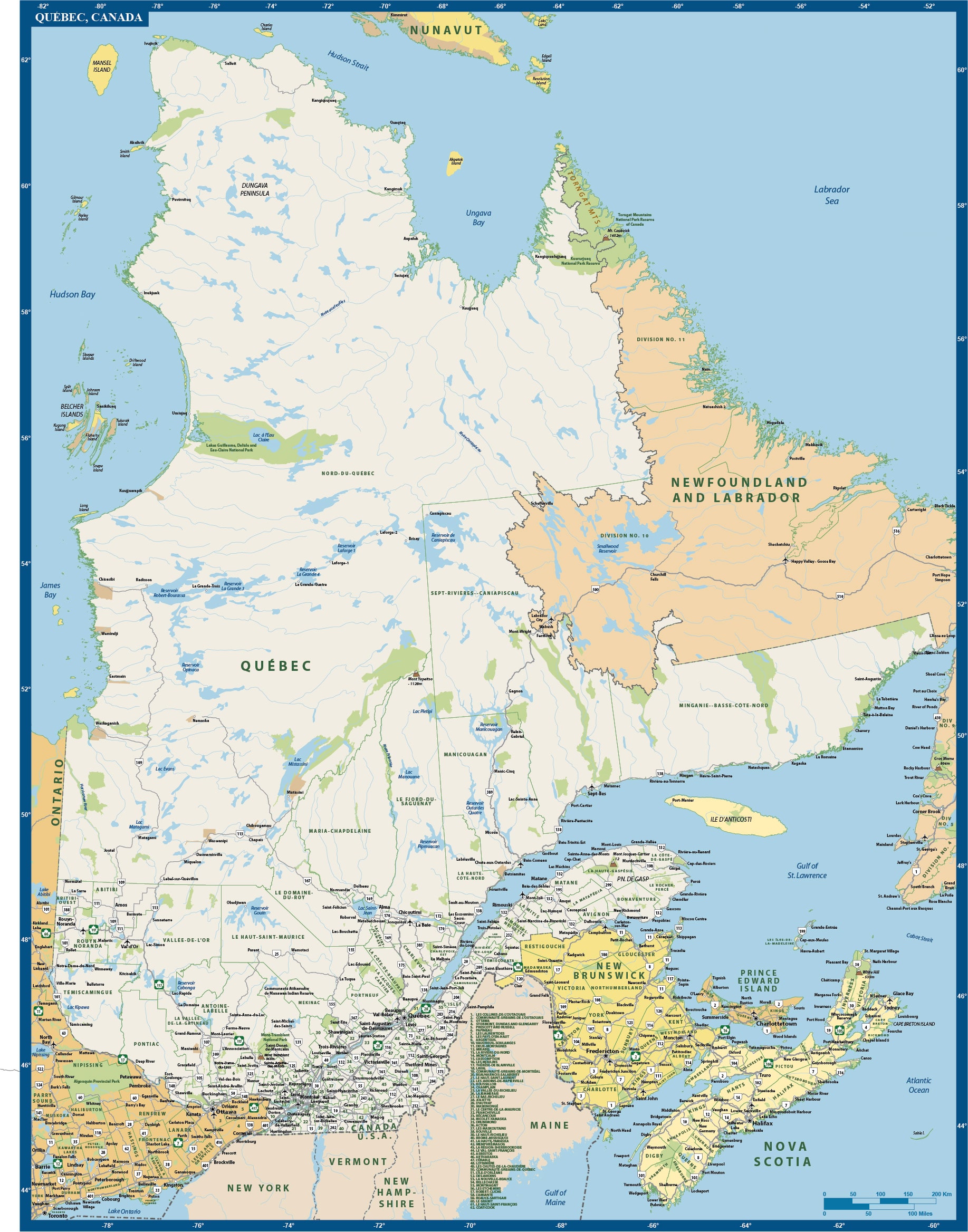 Carte De Quebec