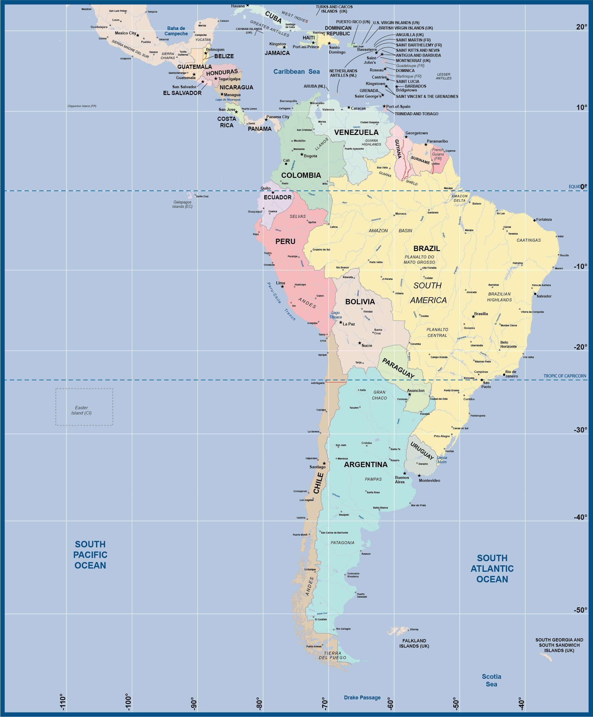 South America Map | Digital Vector | Creative Force