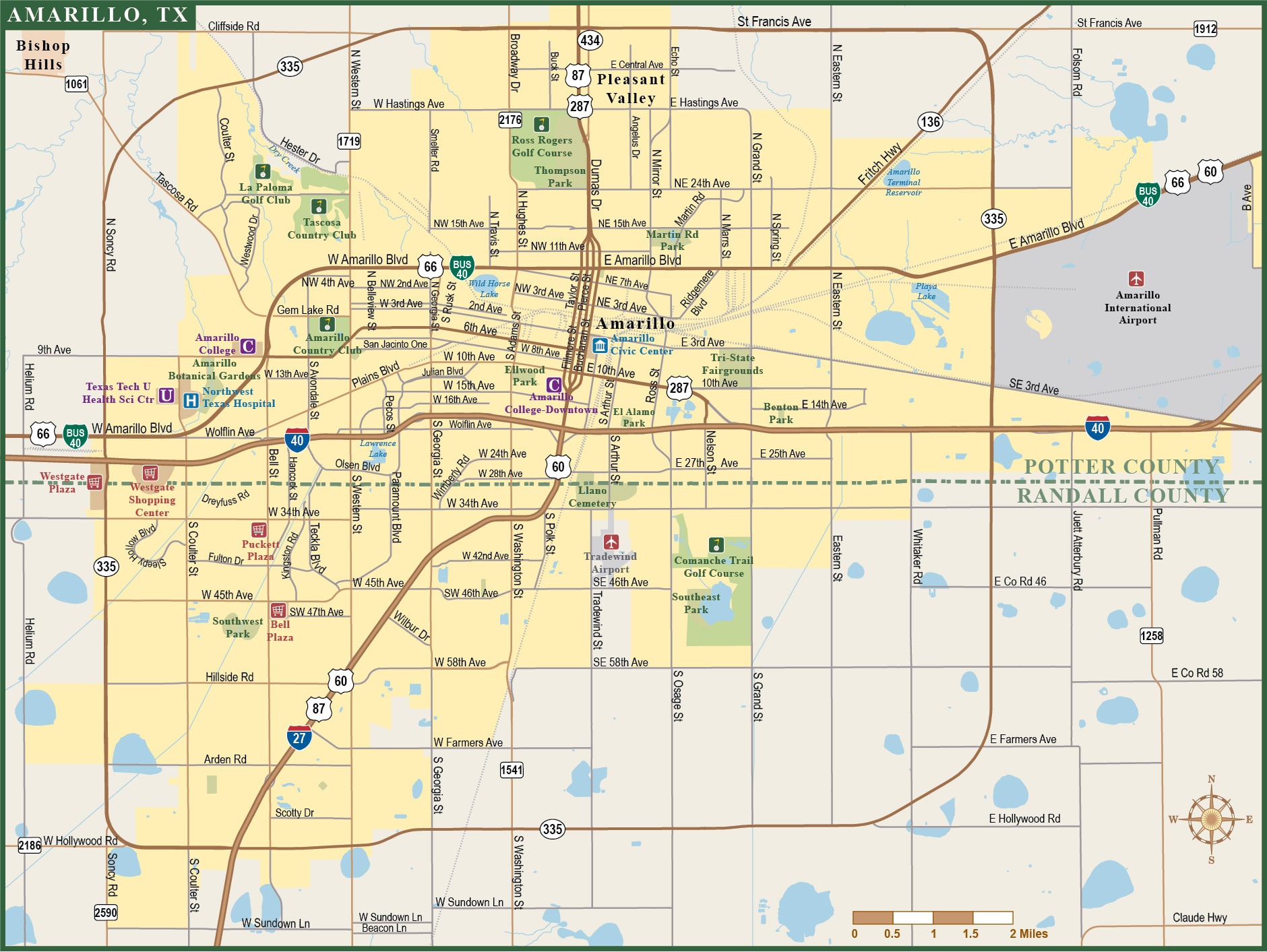  Amarillo  Metro Map  Digital Vector Creative Force