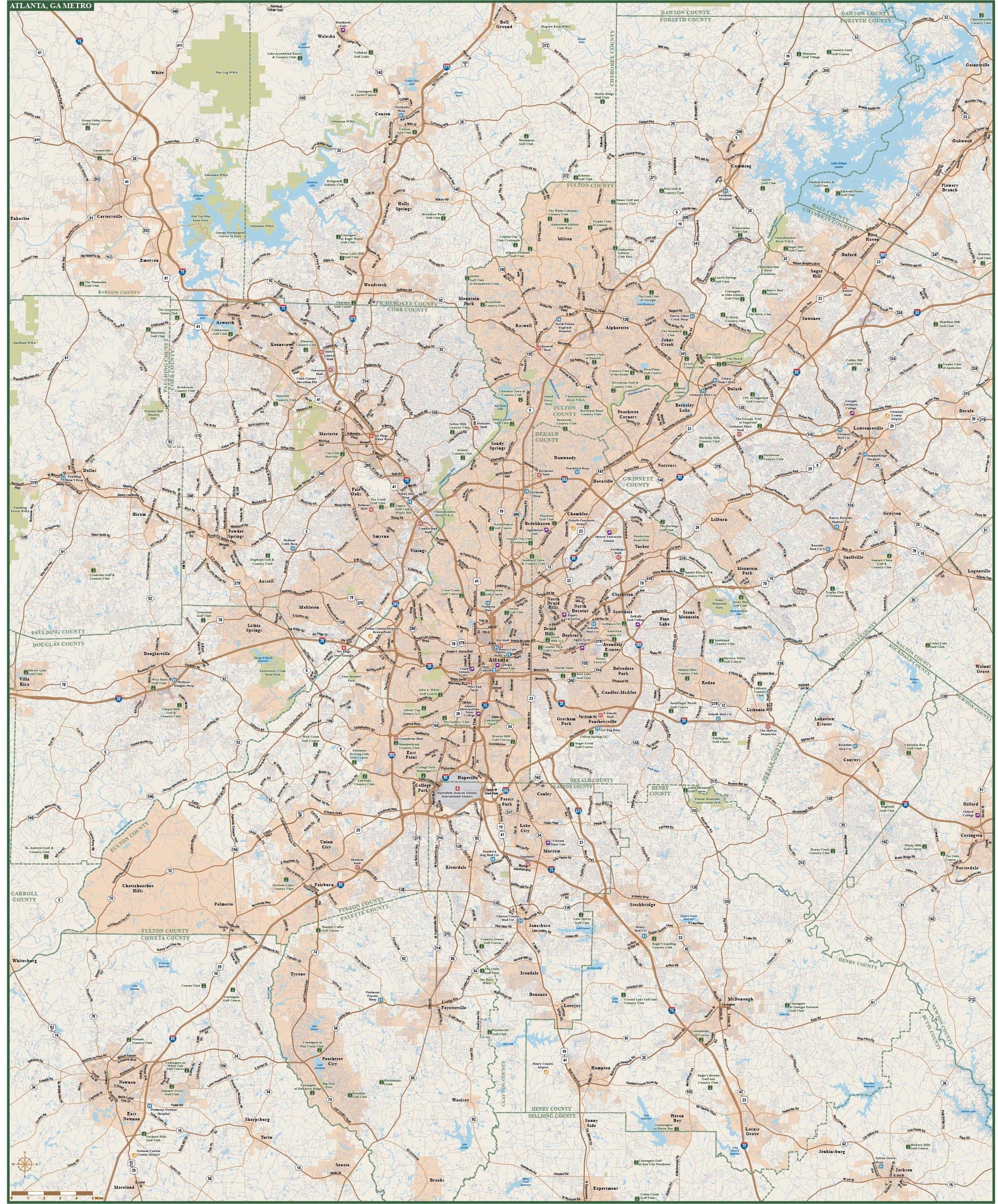 Atlanta Ga Metro Area Map 