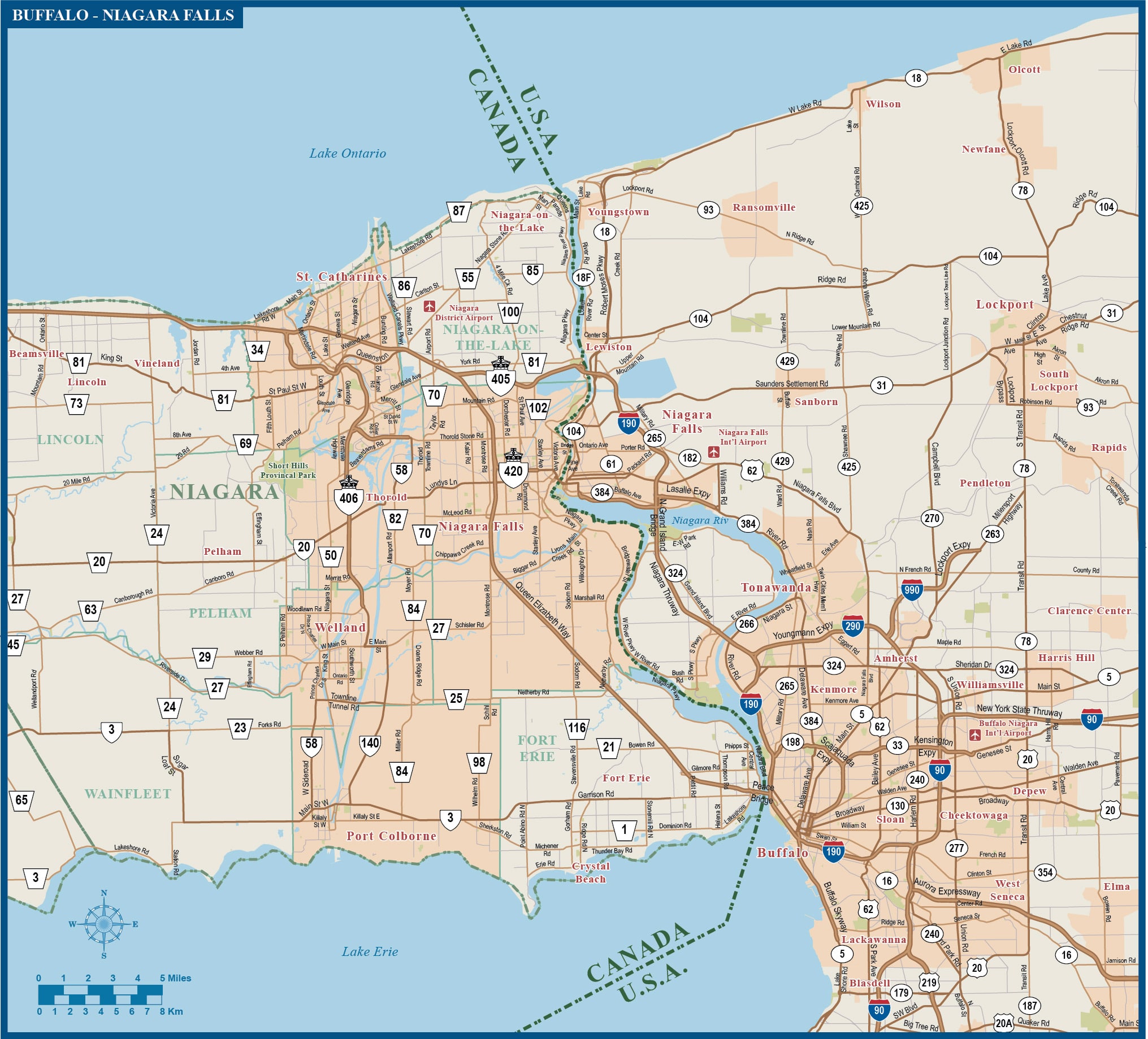 Buffalo Metro Map Digital Vector Creative Force