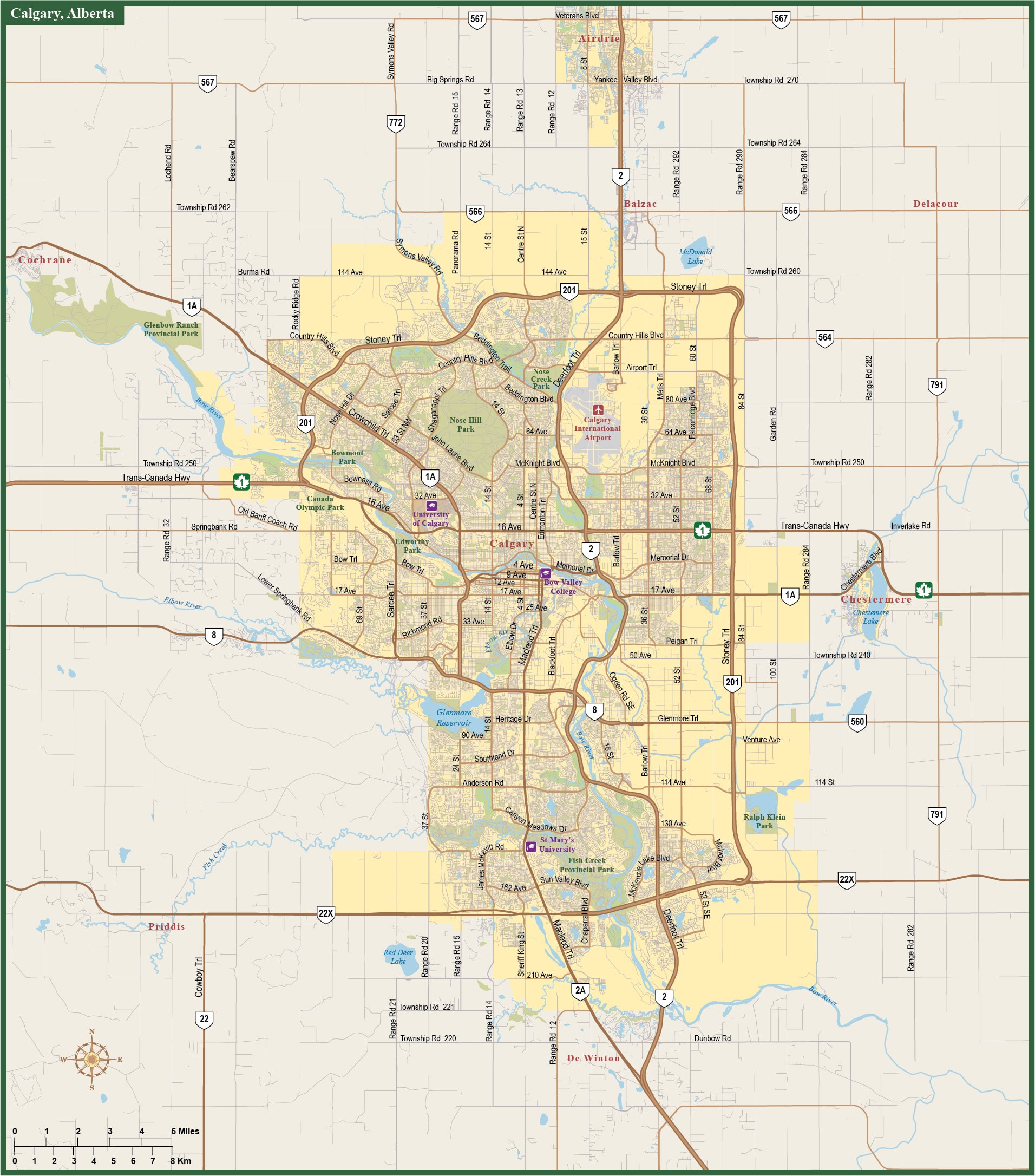 Calgary Canada Zip Code Map