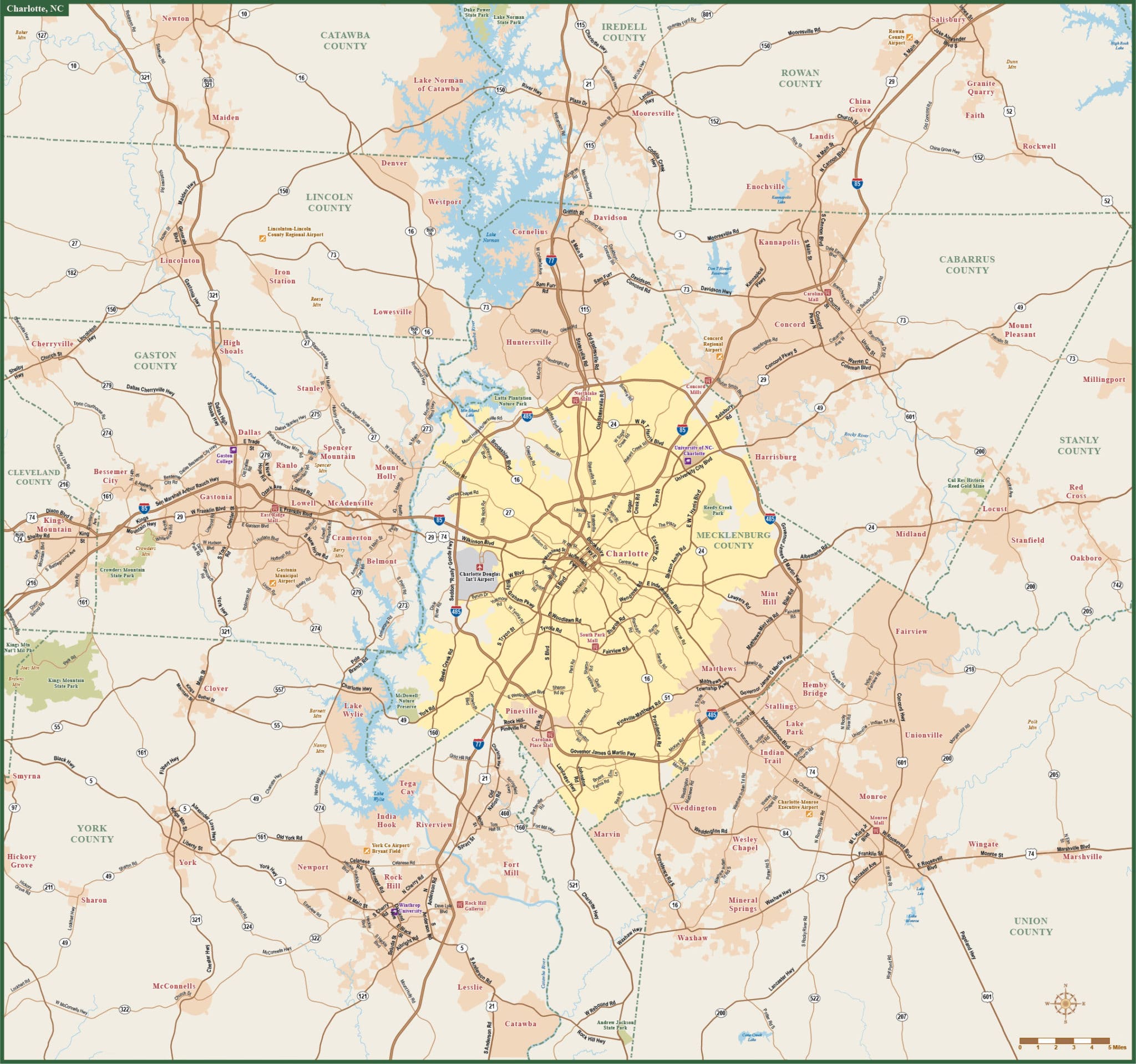 Charlotte Transit System Map