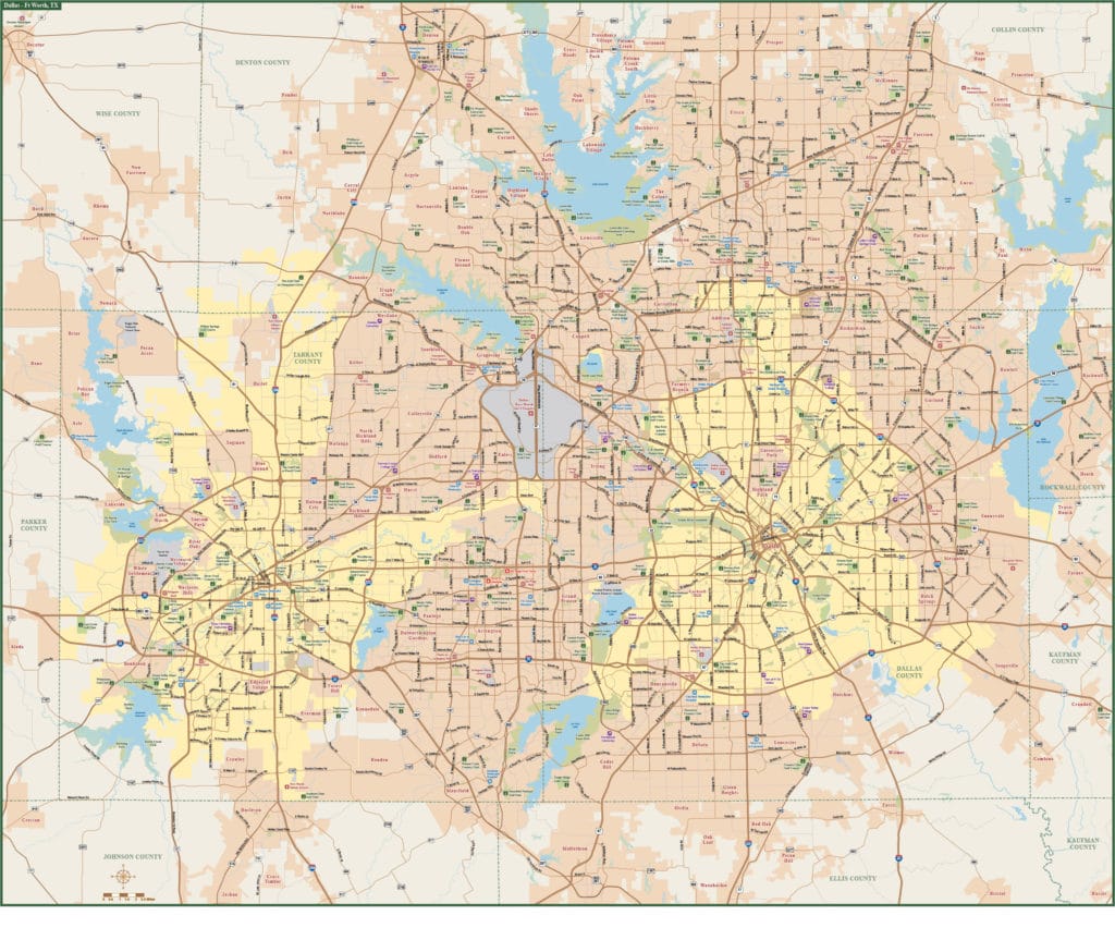 Dallas & Fort Worth Metro Map | Digital| Creative Force