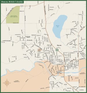 Duncan Metro Overview with Local Roads Map