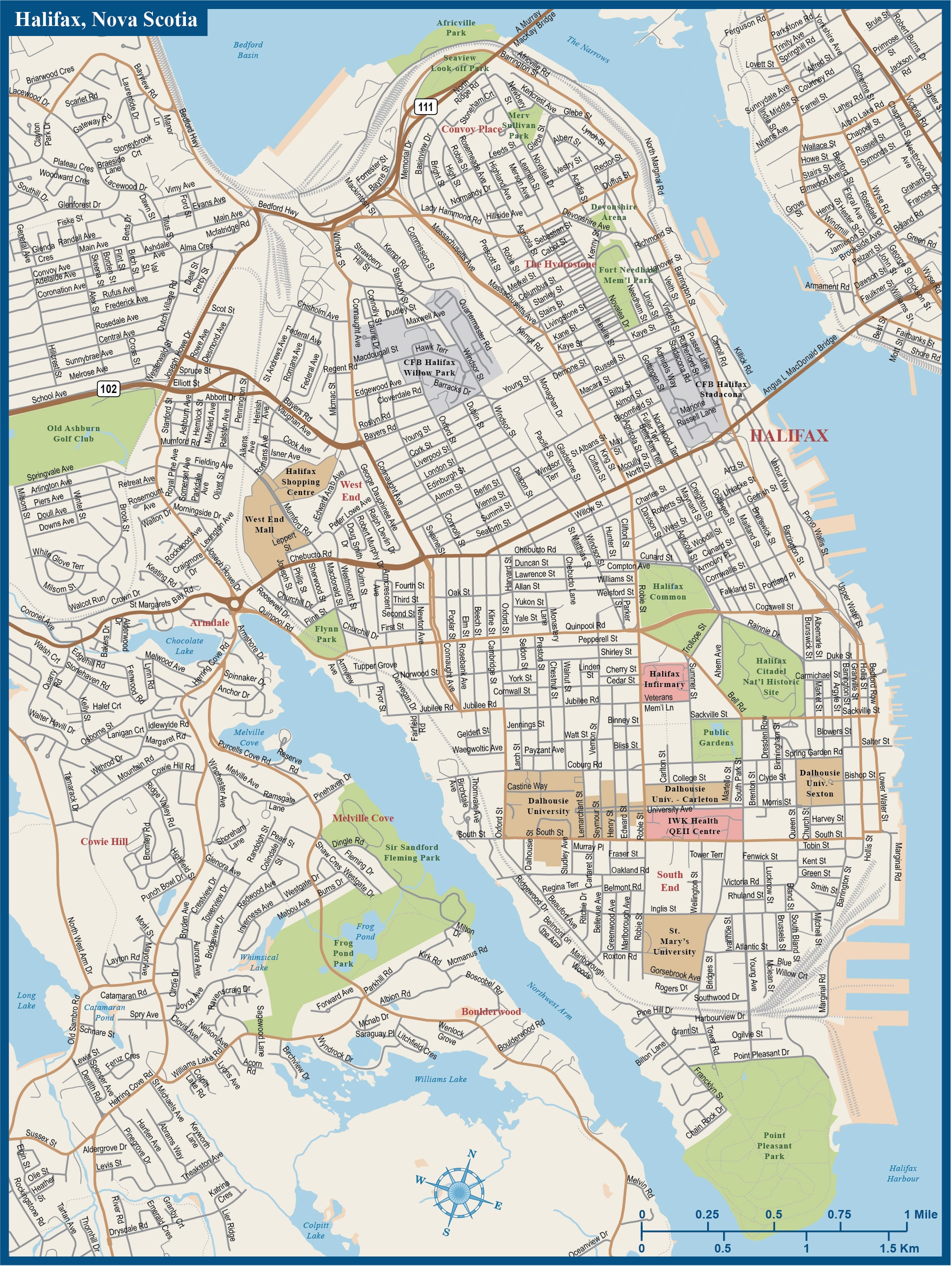 Halifax City Map
