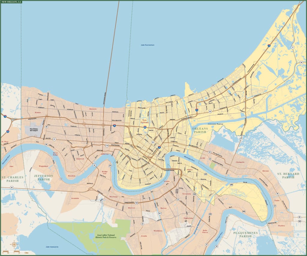New Orleans Downtown Map Digital Creative Force