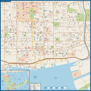 Toronto Downtown with Buildings Map