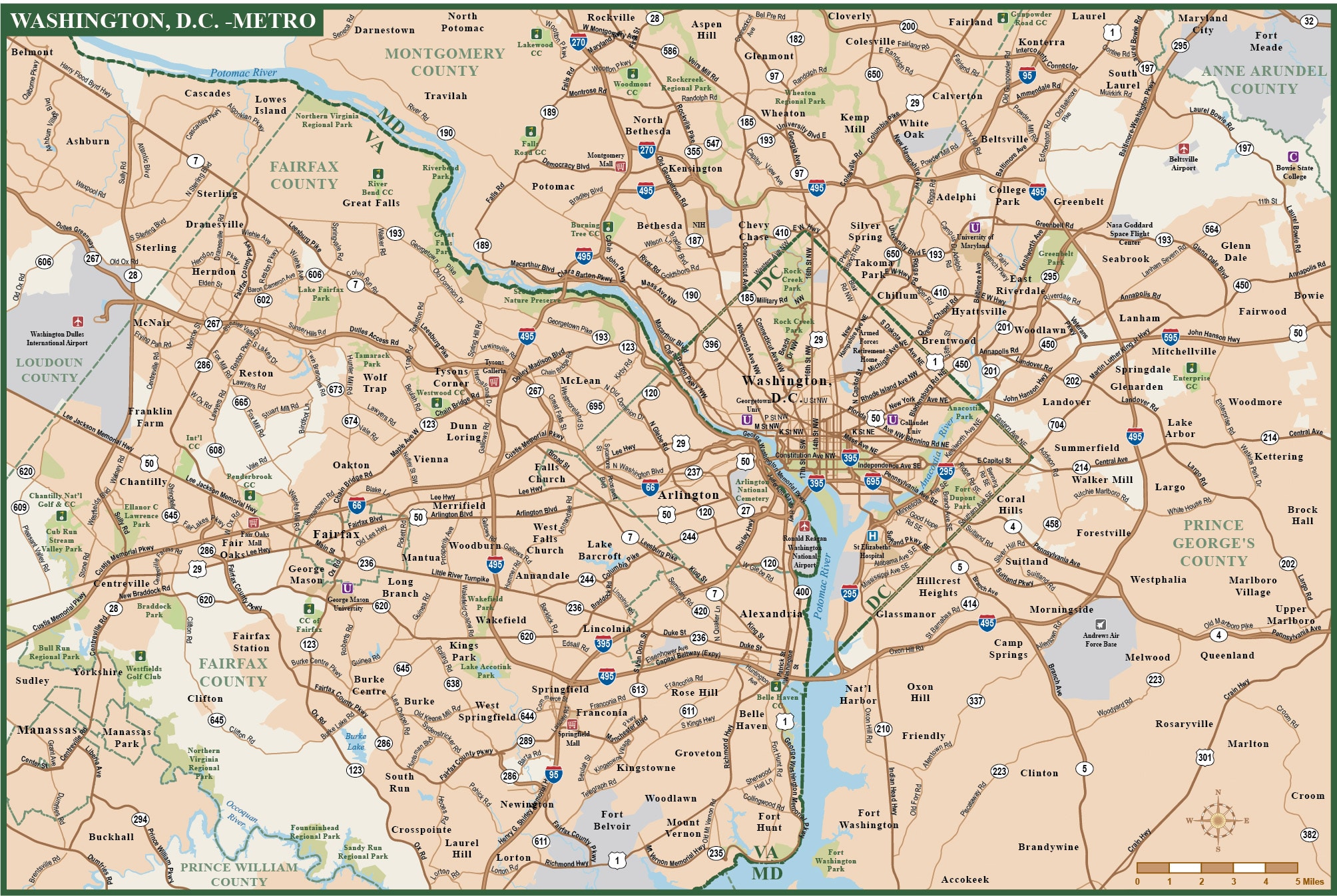 Washington Dc Metro Map Digital Vector Creative Force
